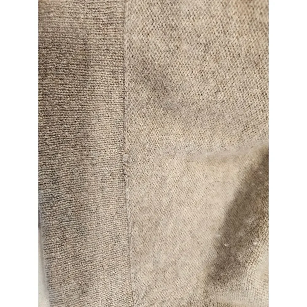 Cynthia Rowley Cashmere Draped Open Cardigan Sweater 2 Ply Beige Taupe Size M - Picture 8 of 11